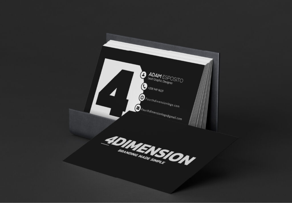 Fourth Dimension Logo - Business Card Design - Boise