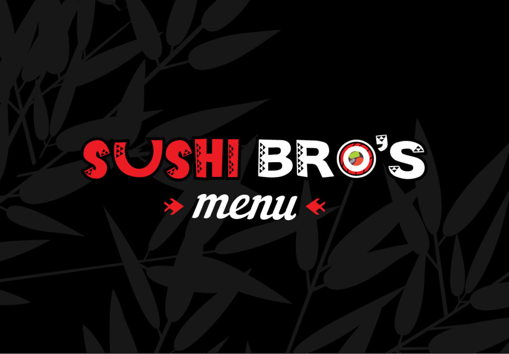 Sushi Bros Menu Design by Fourth Dimension Logo